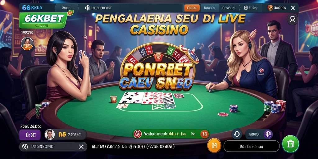 Tampilan gameplay Live Casino di 66KBET yang menarik dan interaktif.