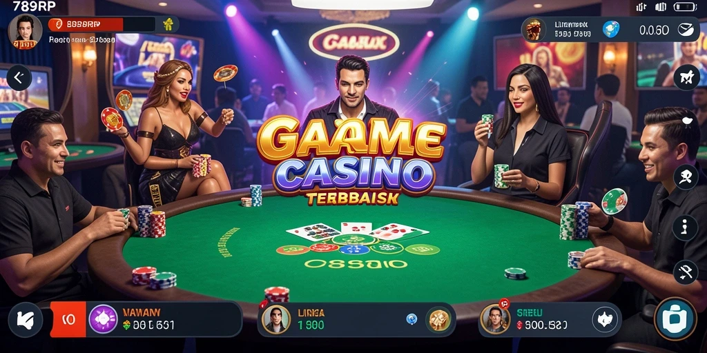 Screenshot gameplay Live Casino menunjukkan interaksi langsung dengan dealer.