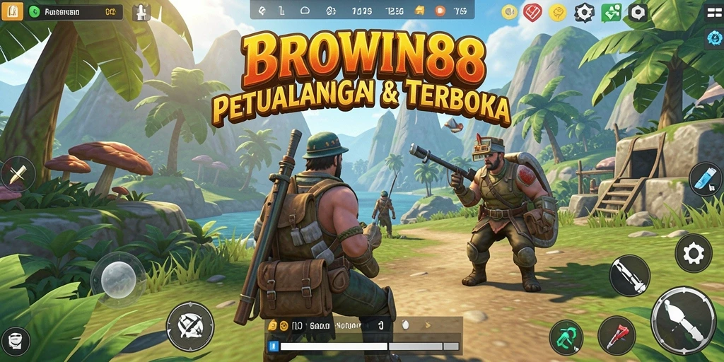 Tampilan gameplay seru di BROWIN88 dengan dunia terbuka yang indah.
