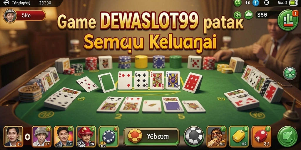 Screenshot utama DEWASLOT99 menampilkan gameplay Gaple yang seru.