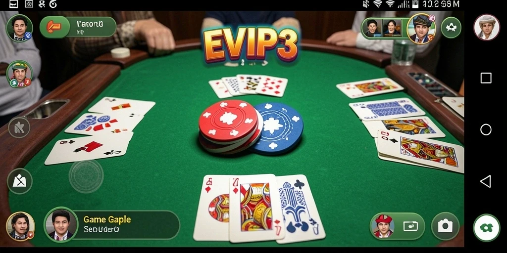 Tampilan gameplay seru dalam game Gaple EVIP3.