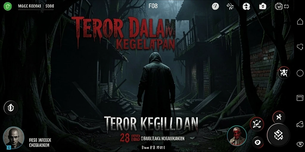 Tampilan gameplay F08 yang menegangkan dan penuh keseraman.