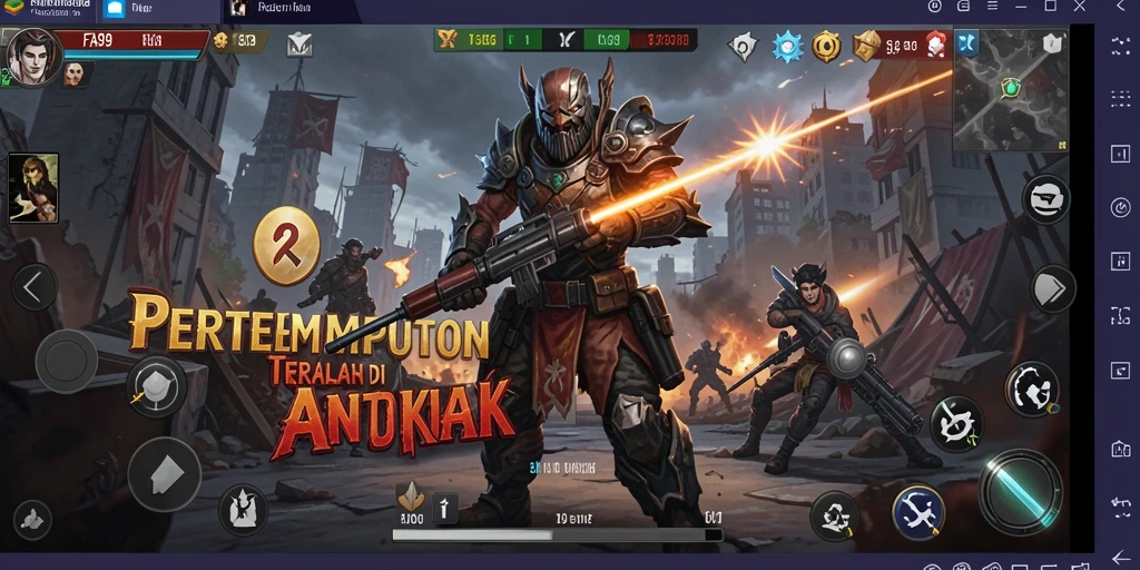 Tampilan seru gameplay FA99 dalam pertempuran Battle Royale.