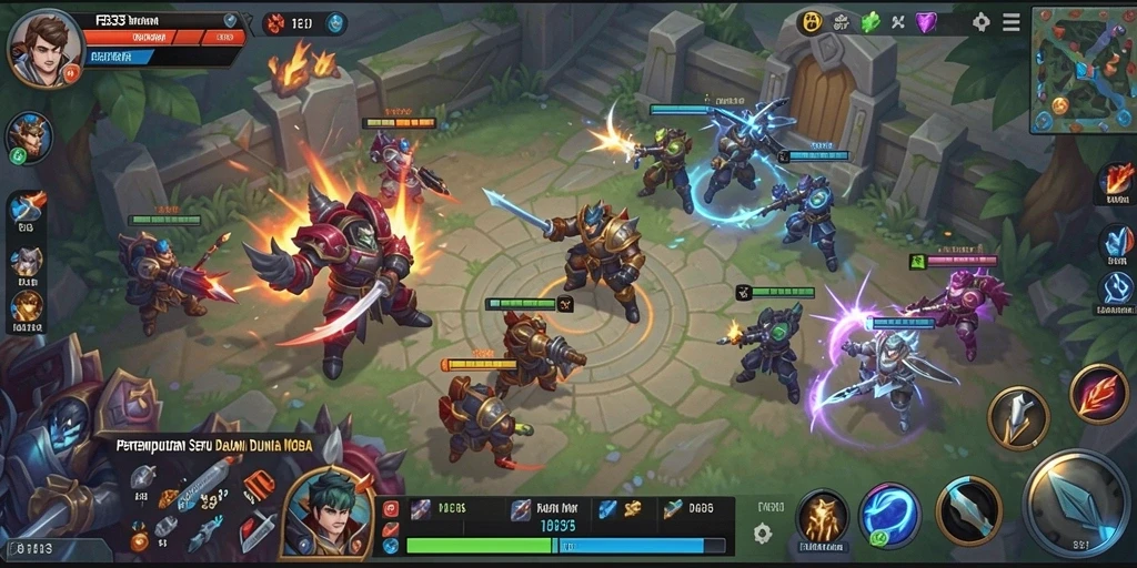 Tampilan seru dalam pertandingan gameplay MOBA FB333.