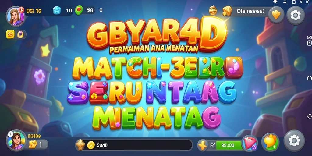 Tampilan gameplay yang menarik dari GEBYAR4D dengan elemen Match-3.