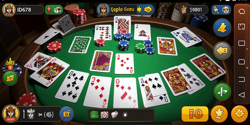 Tampilan gameplay Gaple di ID678 yang seru dan interaktif.
