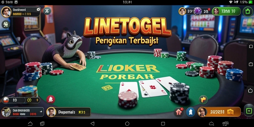 Tampilan gameplay Poker yang menegangkan dan interaktif di LINETOGEL.