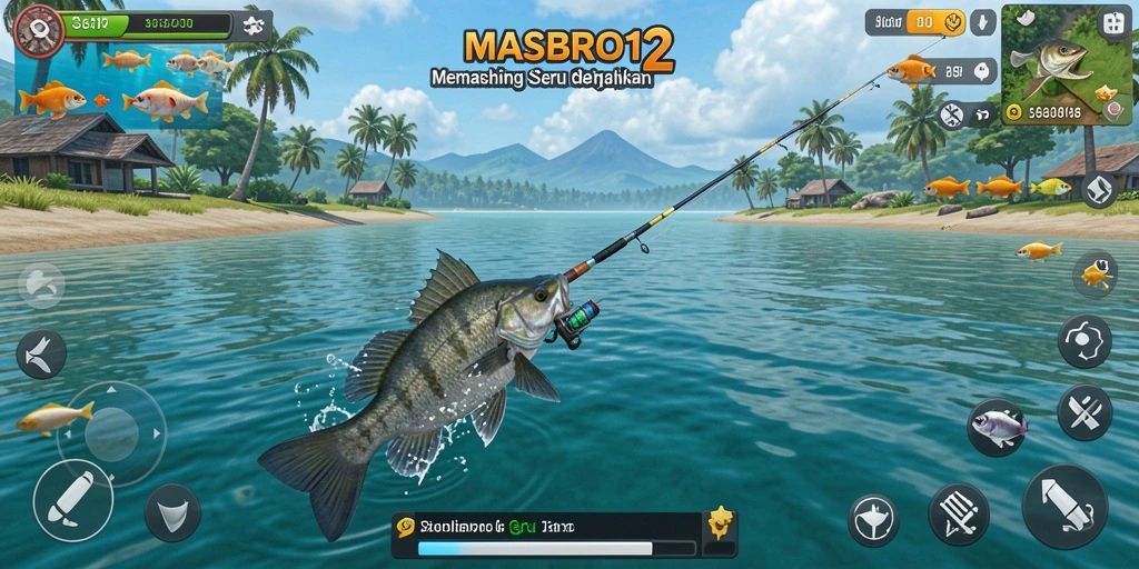 Tangkapan ikan yang realistis dalam gameplay yang menarik