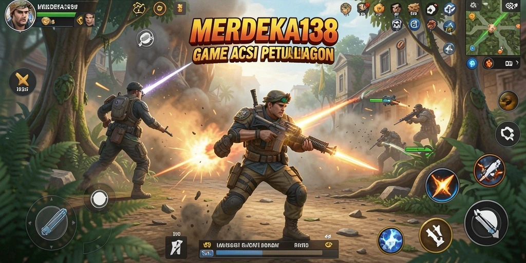 Tampilan gameplay seru dan menegangkan dari MERDEKA138.