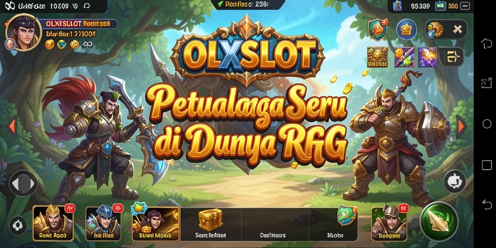 Tampilan gameplay OLXSLOT yang penuh aksi dan petualangan RPG.