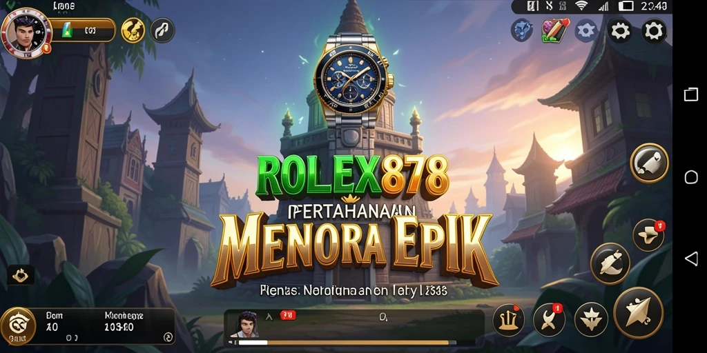 Tampilan gameplay menara pertahanan yang menegangkan dan penuh strategi.
