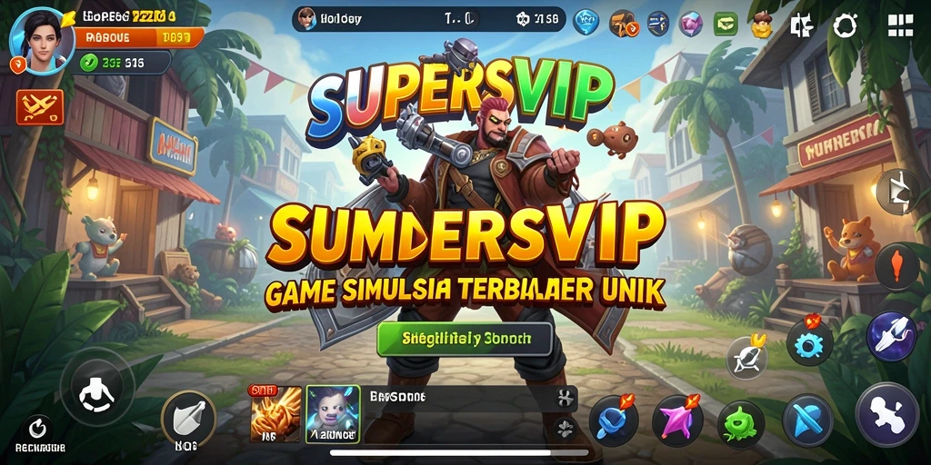 Tangkapan layar dari gameplay menarik SUPERSVIP dengan karakter dan lingkungan yang indah.