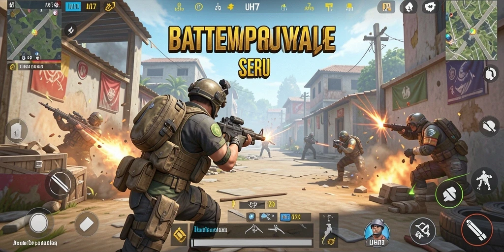 Tangkapan layar UH77 menampilkan aksi intens dalam pertempuran Battle Royale.